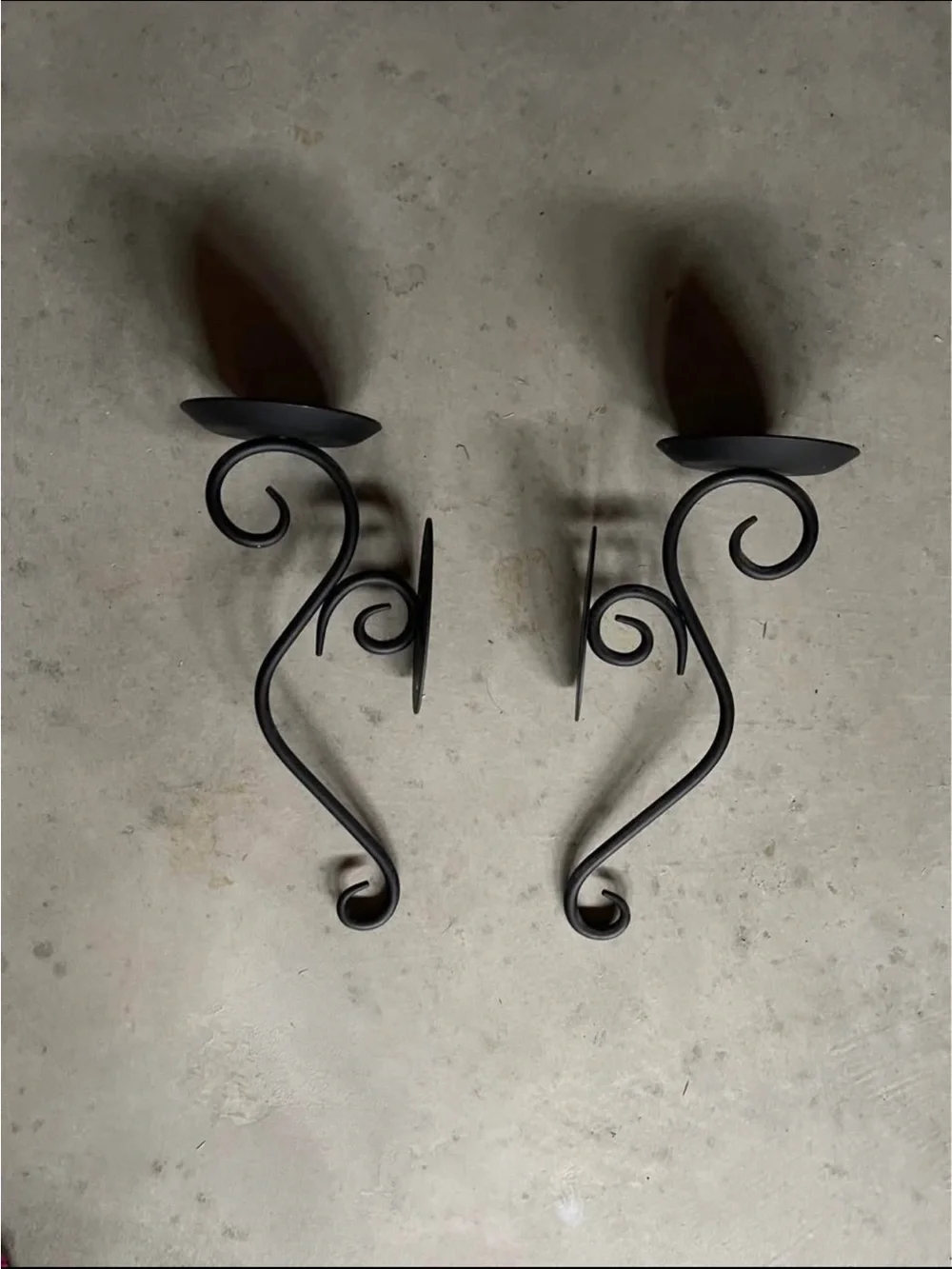 Black Wall Sconce Candle Holders - Unbranded